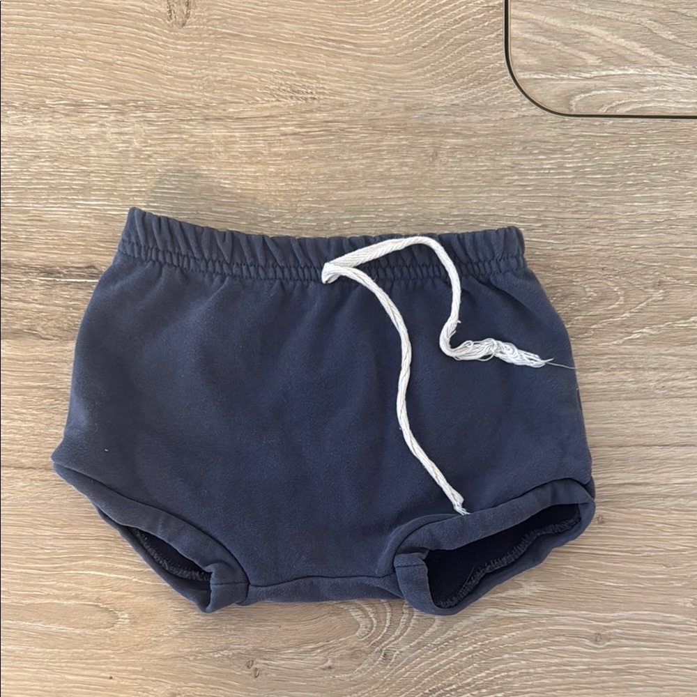 Navy Blue Baby Shorts with White Drawstring SIZE 6 MONTHS